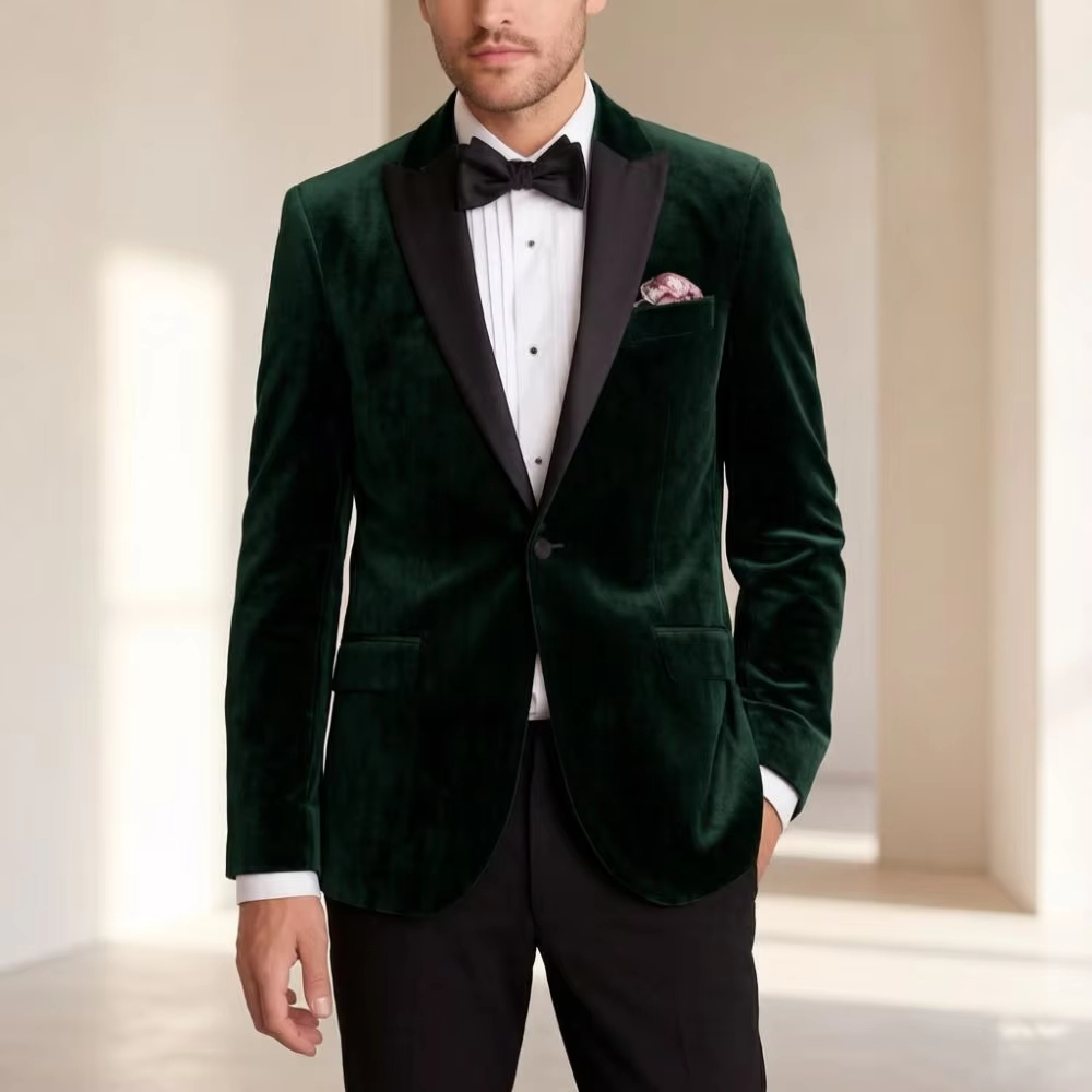 Men'S Formal Wear For Reception - Fluwelen formele pakken voor heren, slim