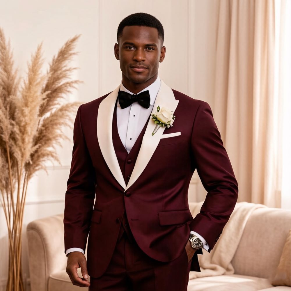 Men'S Formal Wear For Reception - 3-delig formeel herenpak met piek revers,