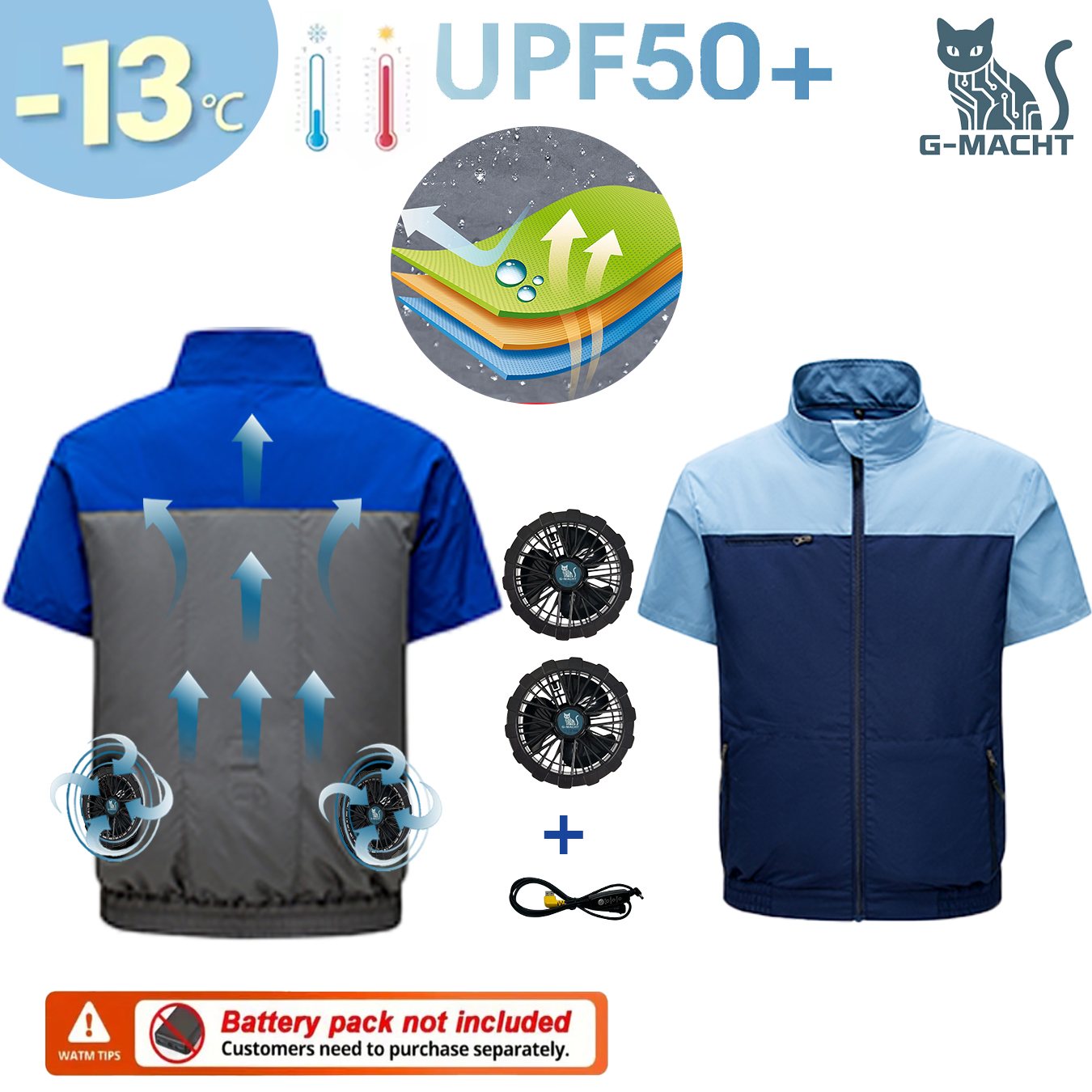 Men Formal Wear Clothes - G-MACHT Heren Zomer Anti-Hitte Koelshirt Met