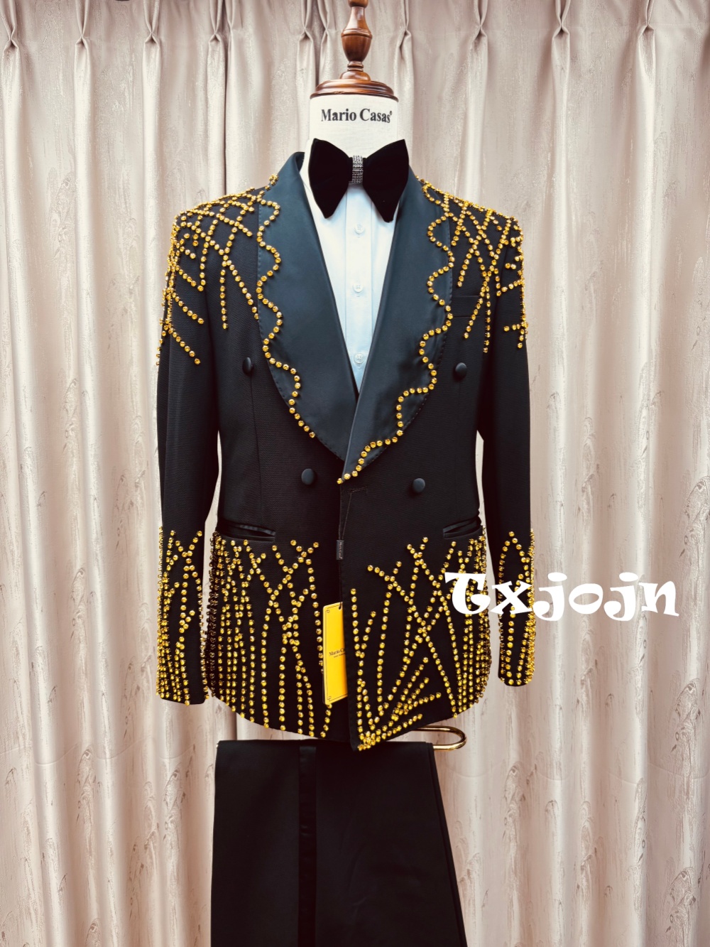 Men Formal Wear Clothes - Heren Exquisiete Geborduurde Pak Set 2-delig
