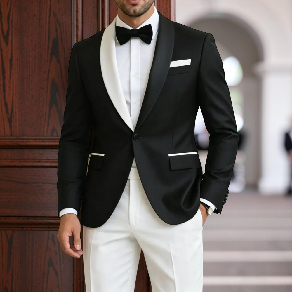 Men'S Formal Evening Wear - Formele pakken voor heren, contrastkleur, 2-delig,