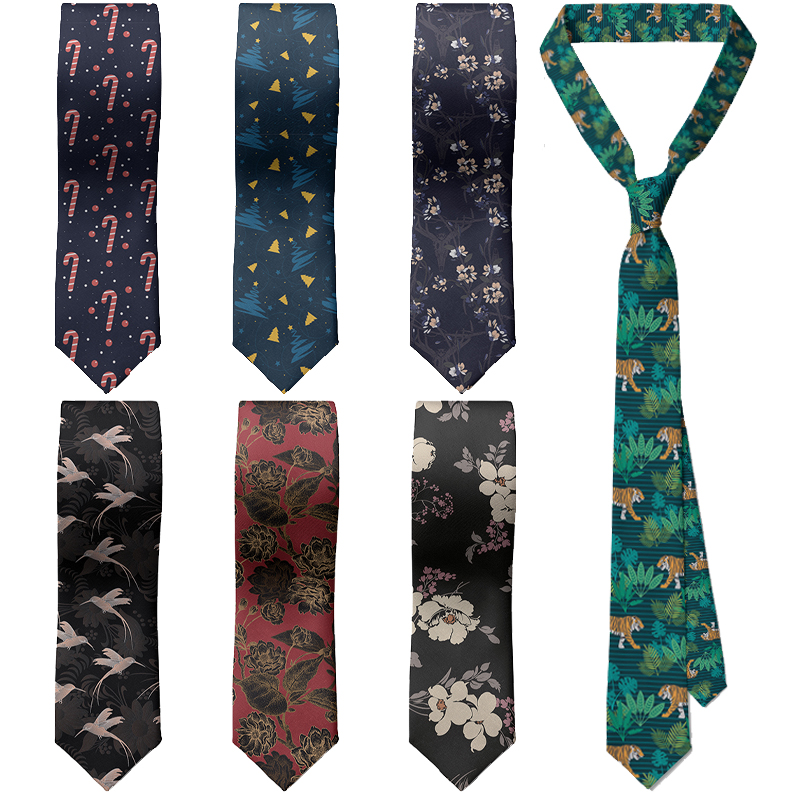 Men'S Holiday Formal Wear - Heren slim fit 3D bedrukte stropdas