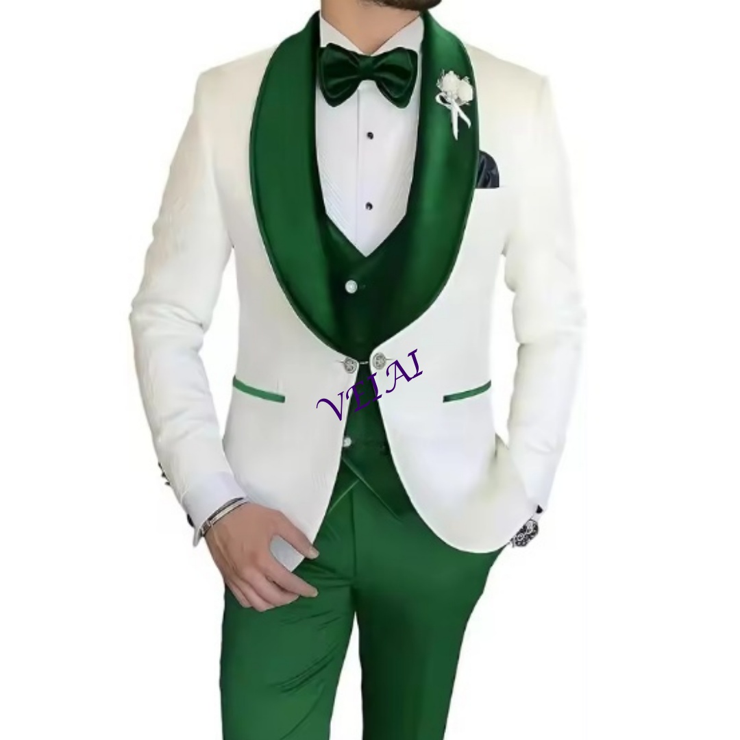 Men Formal Wear Combination - Op maat gemaakte slim-fit 3-delige smokingset
