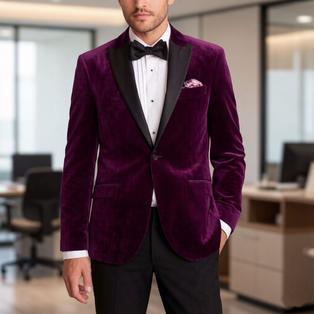 Men'S Formal Wear For Reception - Fluwelen formele pakken voor heren, slim