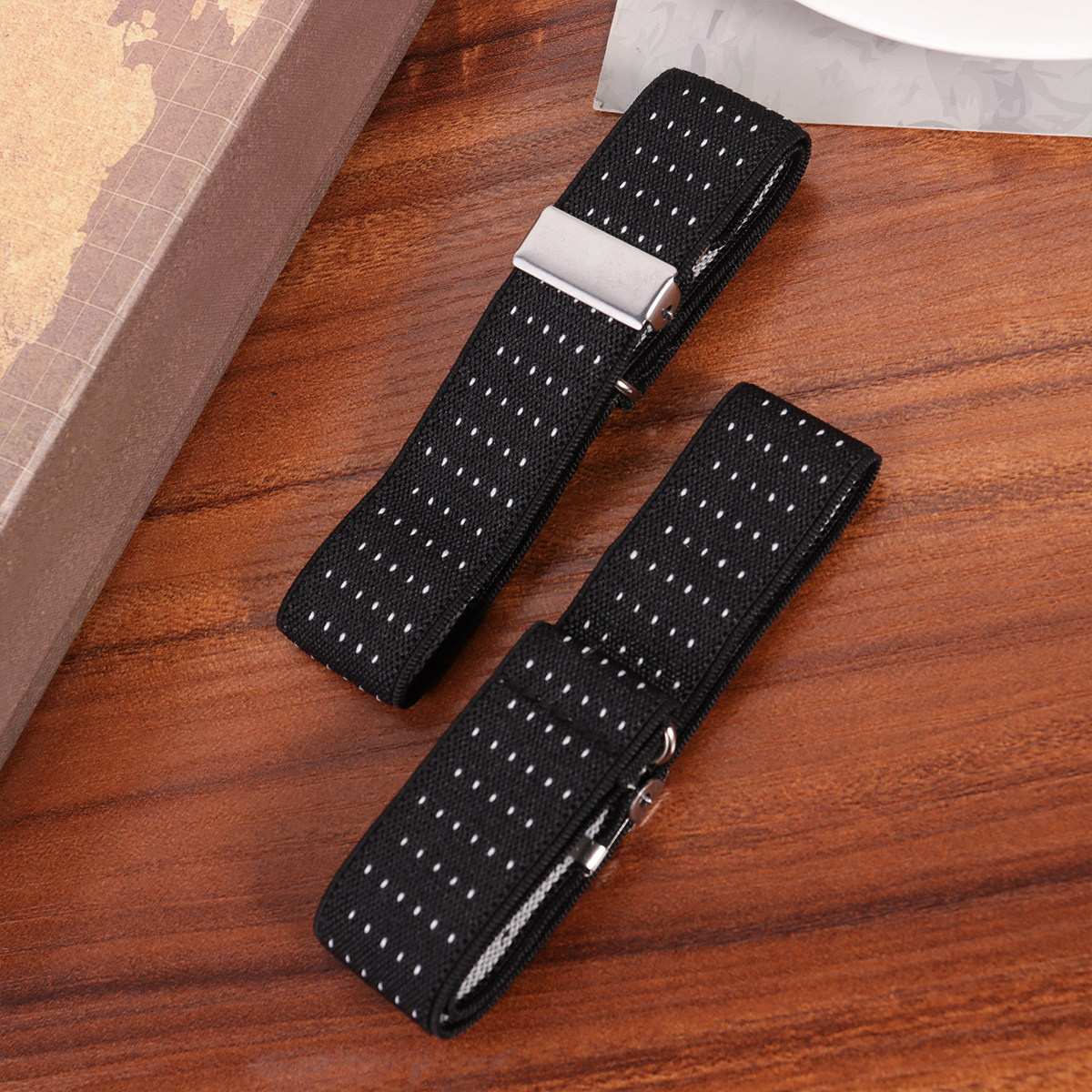 Men'S Formal Wear Belt - 1 Paar Anti-Slip Shirt Armbanden Chinlon