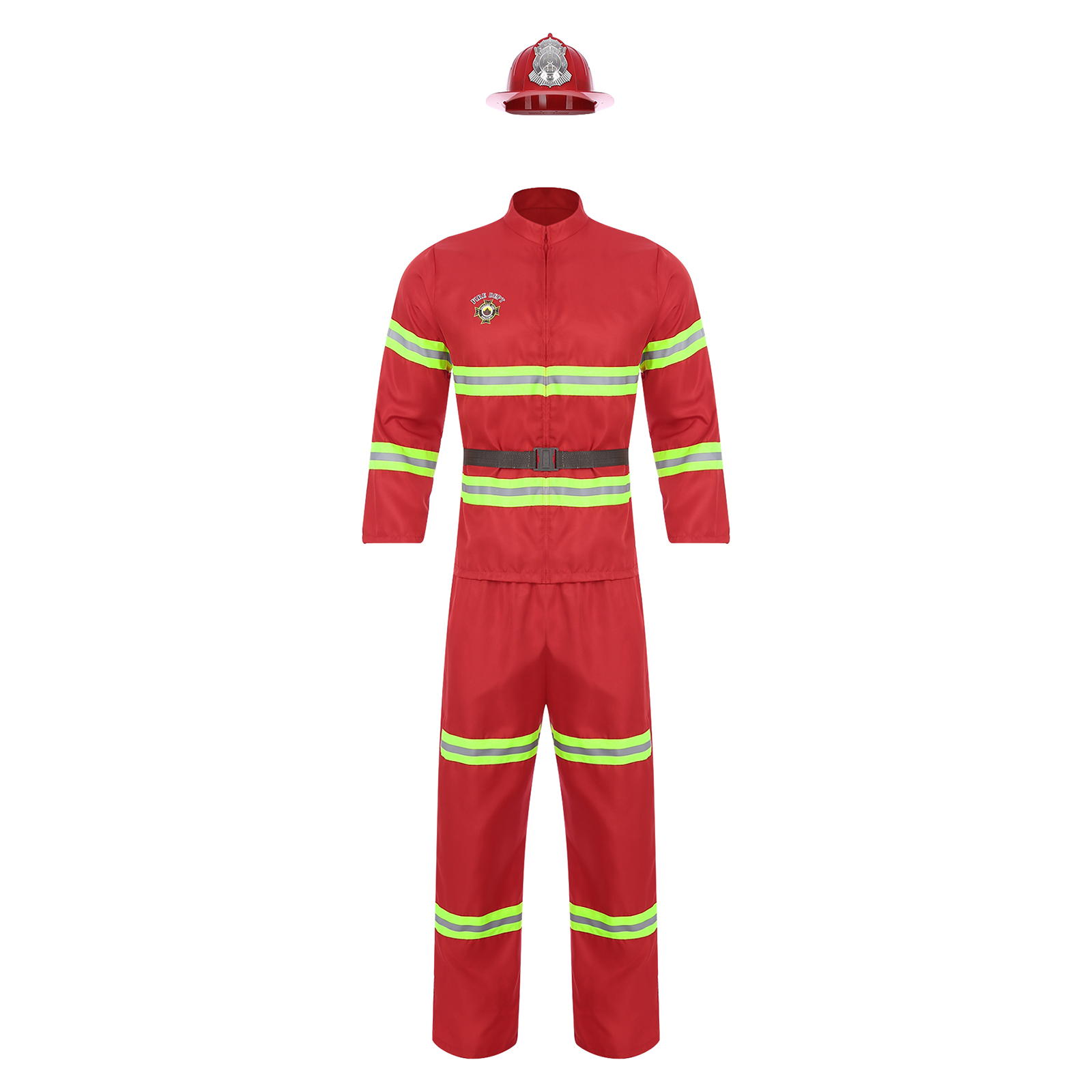 Men'S Formal Wear Belt - Volwassen Mannen Brandweerman Cosplay Kostuum Set
