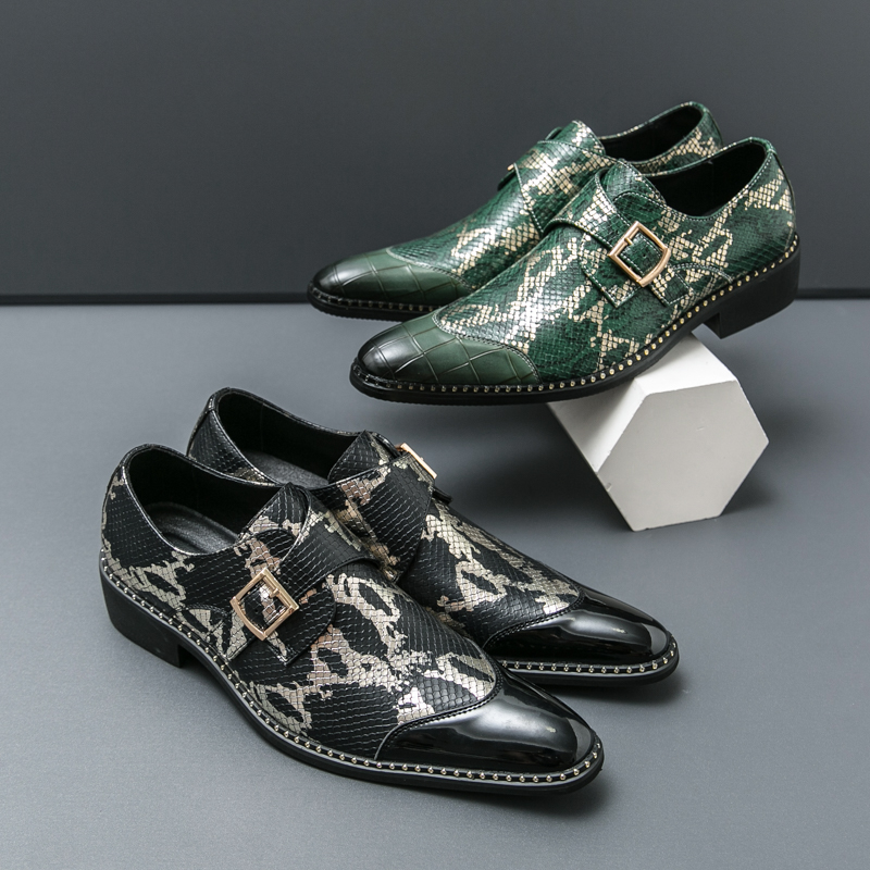 Retro Klassieke Le Fu Schoenen - Men Formal Wear Green recensie en prijs