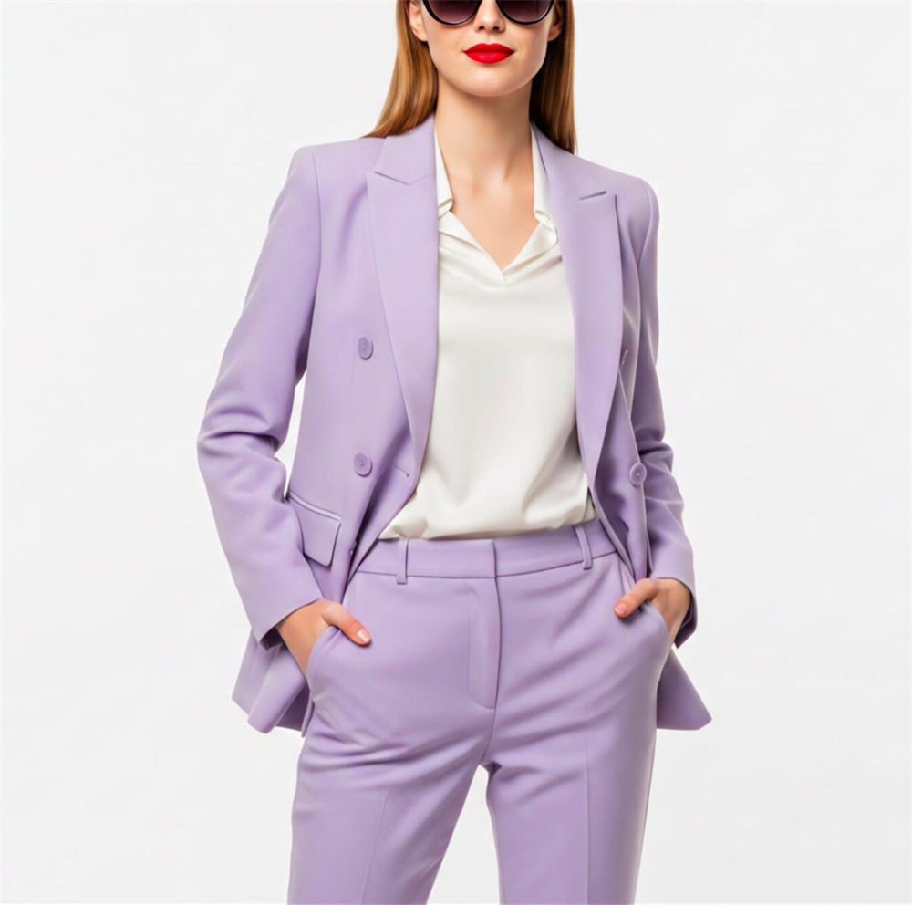 Moderne damespakken 2-delig la - Double Breasted Blazer recensie en prijs