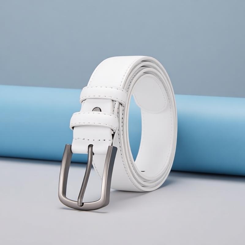 Formele herenriem, effen wit,  - Men'S Formal Wear Belt recensie en prijs
