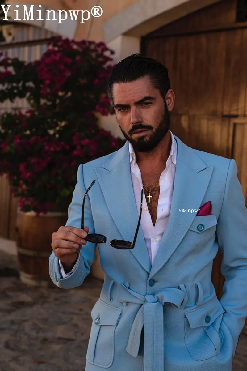 Hemelsblauw Mannen Pakken 2 St - Men'S Holiday Formal Wear recensie en prijs