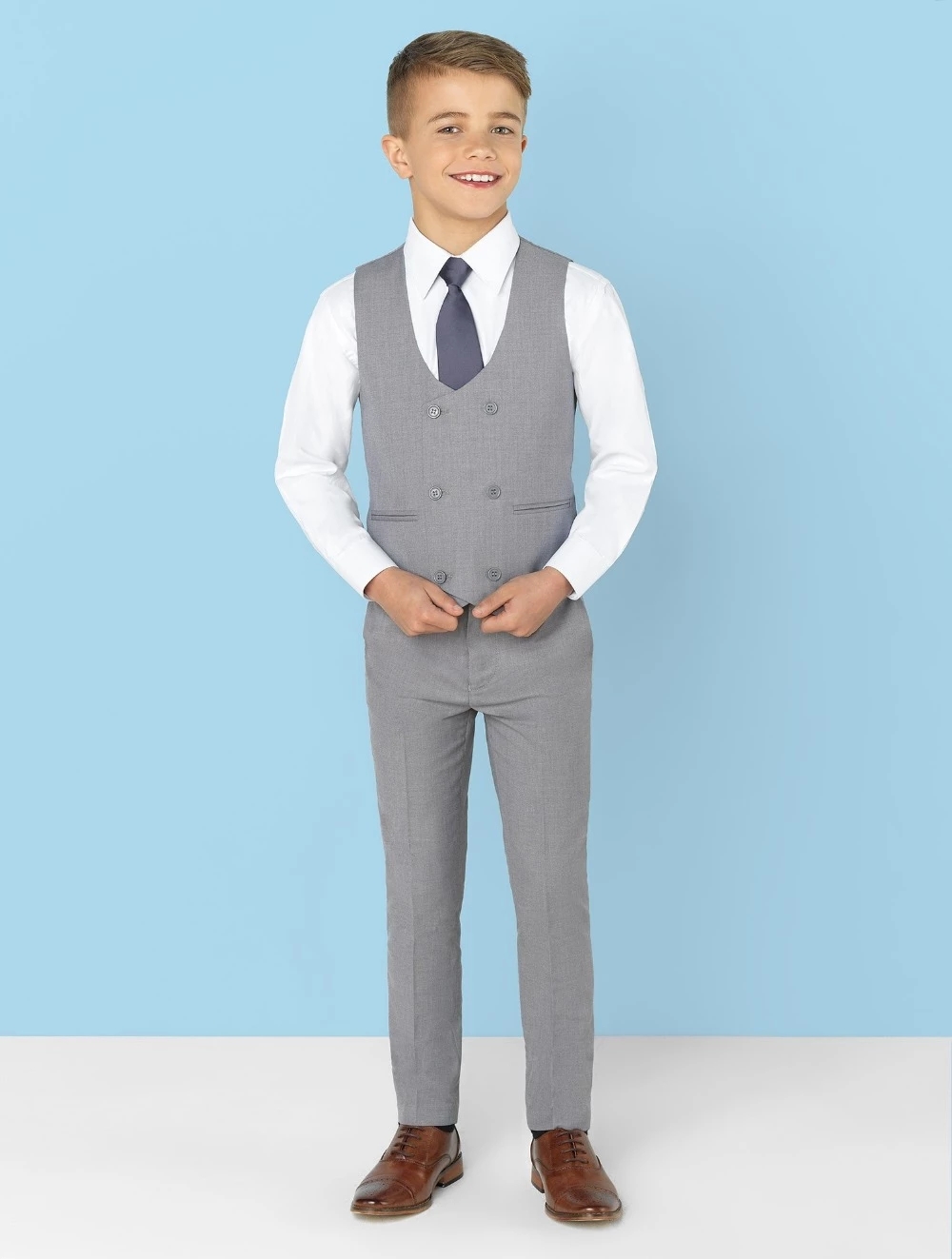 Lichtgrijs Notch Revers Kinder - Formal Wear For Men Kids recensie en prijs