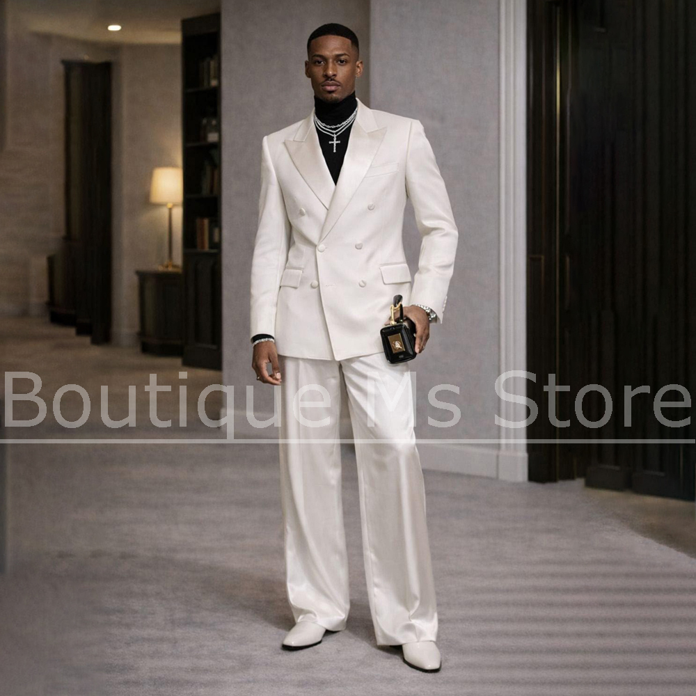 Witte satijnen pak voor heren, - Men'S Formal Evening Wear recensie en prijs