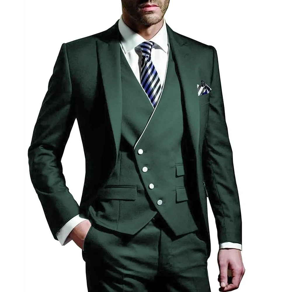 Herenpak Legergroen 3-delig Br - Men Formal Wear Green recensie en prijs