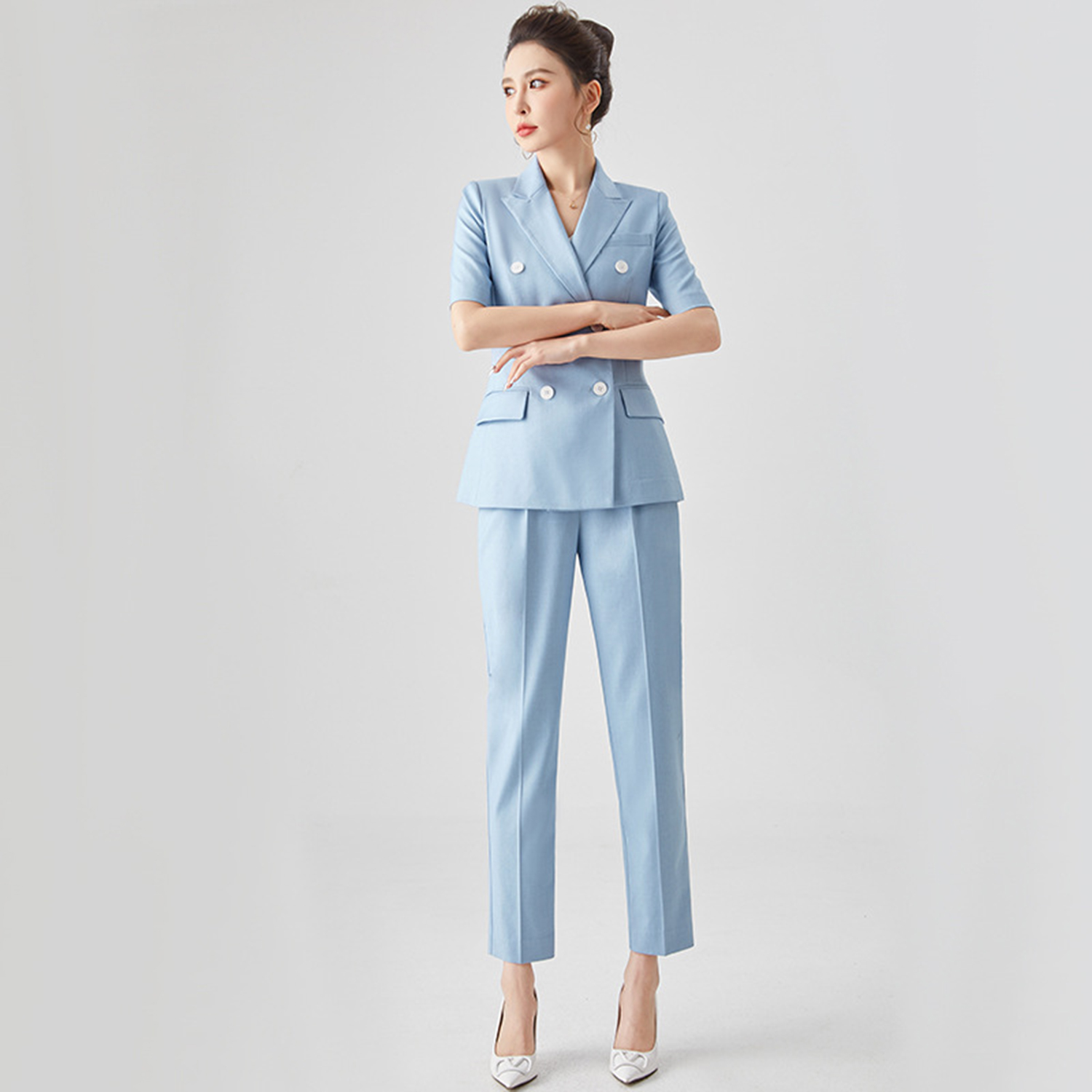 Allingentle Damespak Slim Fit  - Double Breasted Blazer recensie en prijs