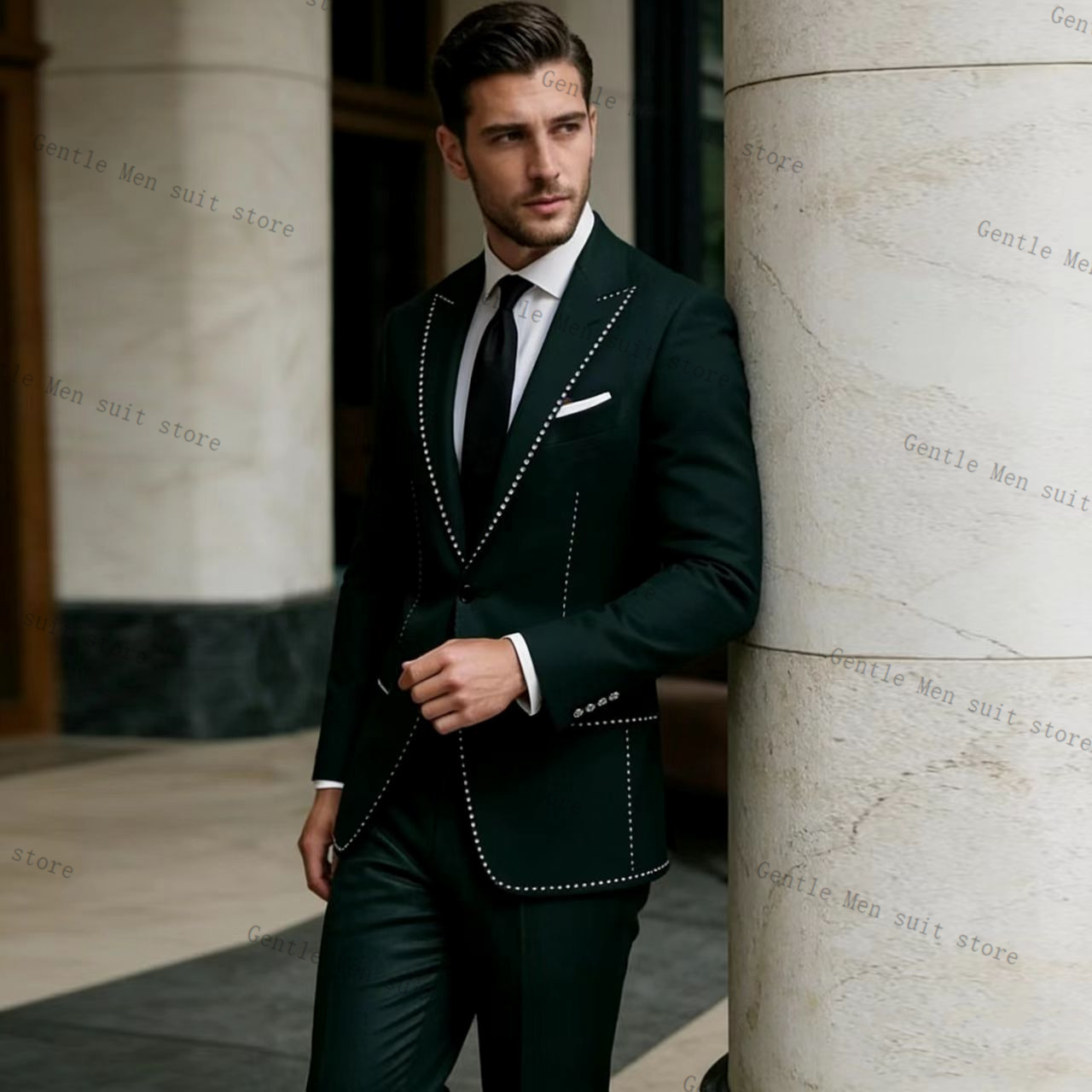 Kristallen Luxe Groene Mannen  - Men Formal Wear Green recensie en prijs